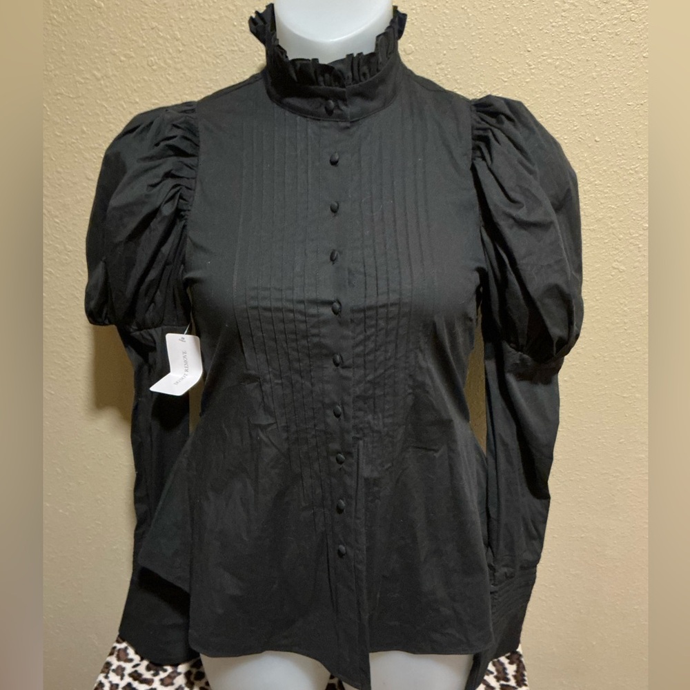 Selkie Eclipse Galileo Black Blouse XS NWT